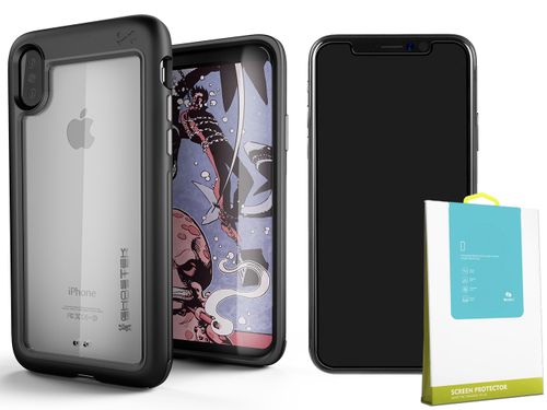 ETUI IPHONE X GHOSTEK ATOMIC SLIM + SZKŁO BENKS na Arena.pl
