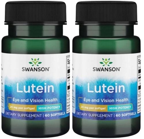 2 x Swanson Lutein - Luteina 20mg 60sgels Ekstrakt z kwiatu nagietka Wzrok na Arena.pl