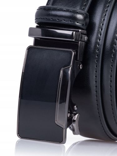 Pasek SKÓRZANY Męski Automat CZARNY spodni prezent na Arena.pl