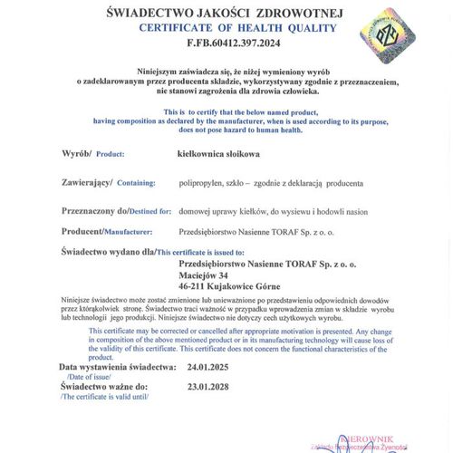 Kiełkownica słoikowa na Arena.pl