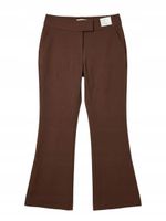 Abercrombie & Fitch spodnie damskie kolor brązowy szerokie high waist R27