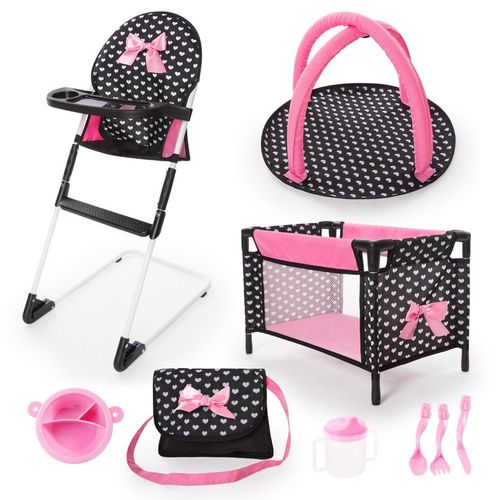 Łóżeczko turystyczne z akcesoriami 9w1 Krzesłko do karminia 61760AB Bayer na Arena.pl