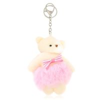Brelok Miś w różowej spódniczce