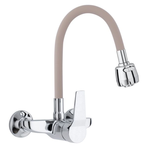 Bateria kuchenna ścienna elastyczna wylewka kran zdjęcie 1