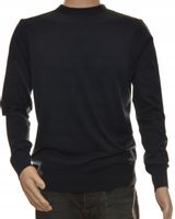 Sweter męski granatowy gładki wełniany XXL 2XL