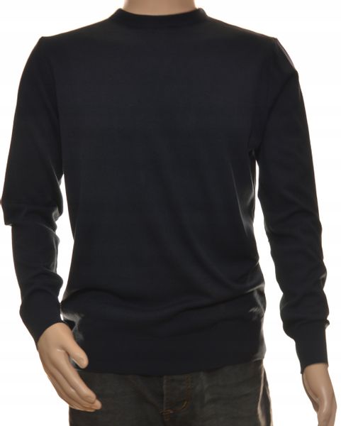 Sweter męski granatowy gładki wełniany XXL 2XL zdjęcie 1