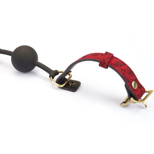 kinbaku ukiyoe bal gag with red rosy leather straps liebe seele na Arena.pl