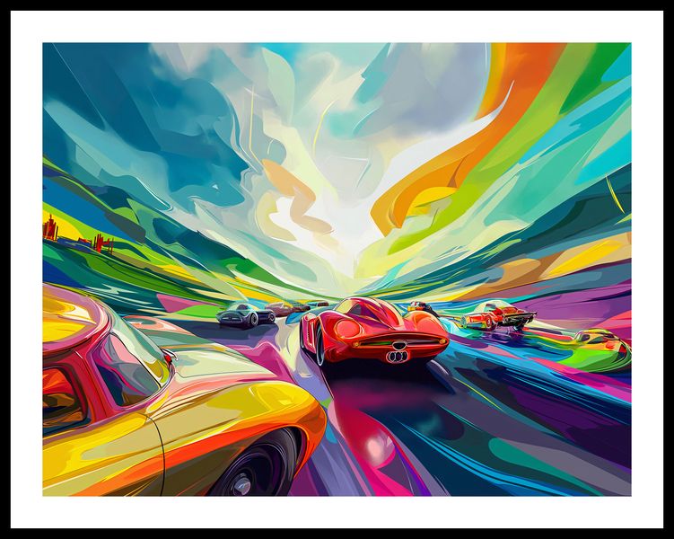 Plakat 65x50cm Wyścig Przy Barwach zdjęcie 3