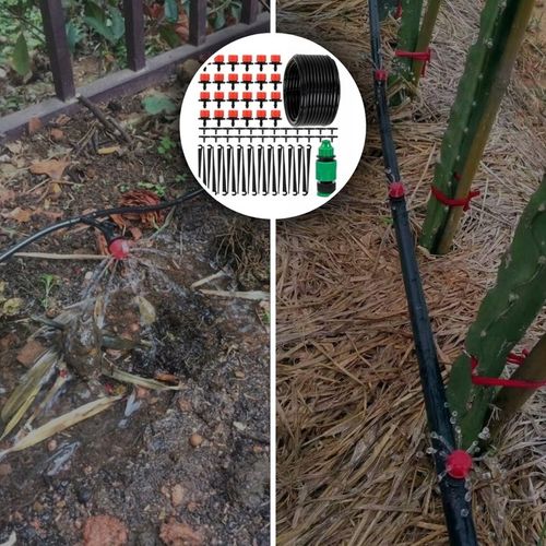 ZESTAW DO NAWADNIANIA KROPELKOWEGO SYSTEM DO KWIATKÓW ROŚLIN 25m + 30dysz na Arena.pl