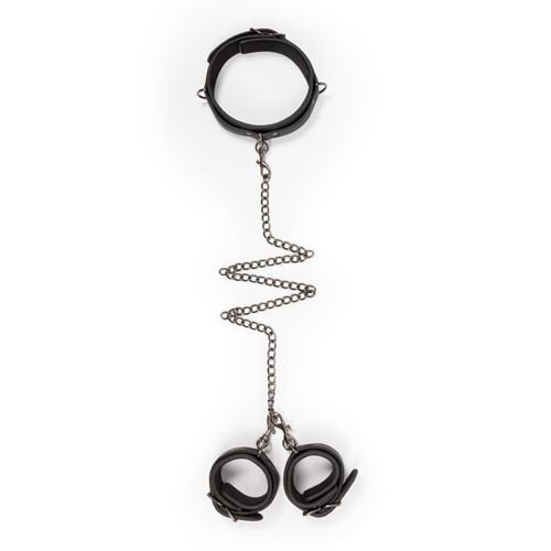 kajdanki leather collar with handcuffs na Arena.pl