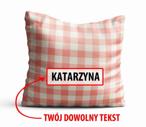 Poduszka Dekoracyjna KRATA  z Twoim napisem KR03 na Arena.pl