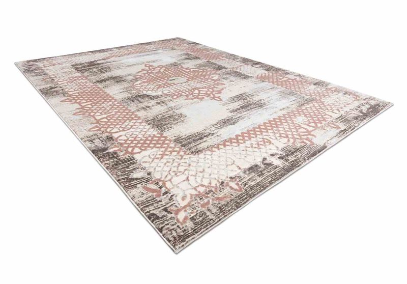 RUG/LU/IONA/FRAME3/BEIGE+PINK/160x220 zdjęcie 4