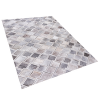 Dywan skórzany 160 x 230 cm szary AGACLI