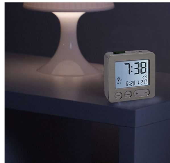 Zegar budzik TFA biały 6,6cm zdjęcie 4