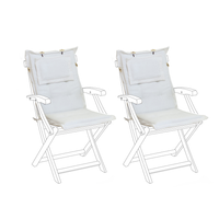 Zestaw 2 poduszek na krzesła ogrodowe biały MAUI