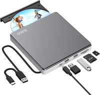 Zewnętrzny Napęd CD DVD USB 3.0 TYPE-C Nagrywarka Czytnik Kart SD BUNUD