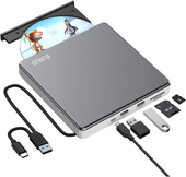 Zewnętrzny Napęd CD DVD USB 3.0 TYPE-C Nagrywarka Czytnik Kart SD BUNUD