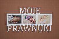 Multirama ramka na zdjęcia z napisem Moje Prawnuki mdf  3 zdjęcia