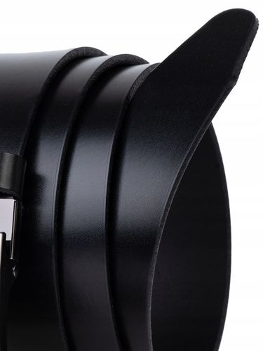 Pasek SKÓRZANY męski Klamra automat CZARNY spodni na Arena.pl