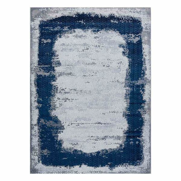 RUG/LU/IONA/FRAME/BLUE+GREY/80x150 zdjęcie 1