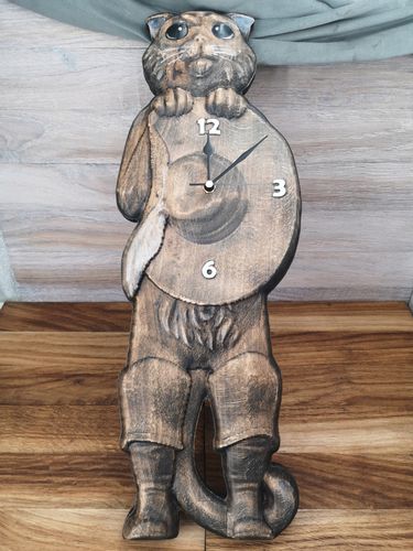 Kot w butach zegar 60cm do pokoju młodzieżowego na Arena.pl