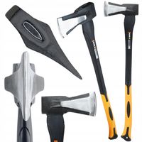 SIEKIERA DUŻA ROZŁUPUJĄCA FIBERGLASS 810mm TOPOREK KLIN 2500g 2,5kg MOCNA