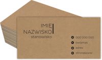 100 szt Eko wizytówki firmowe kraft 250g + projekt PROJEKT GRATIS