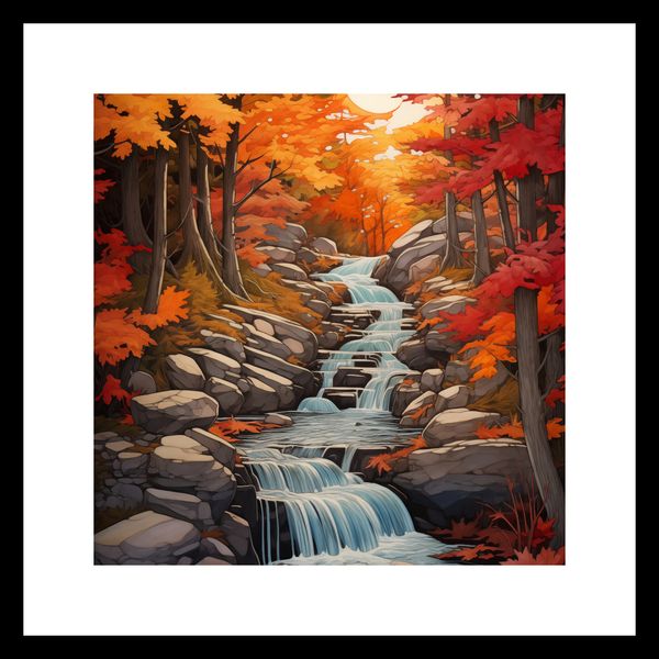 Plakat 20x20cm Jesienne Wodospady zdjęcie 3
