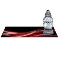 SZKLANA PODSTAWKA POD ZNICZE z dedykacją 60x30cm Fale 126d