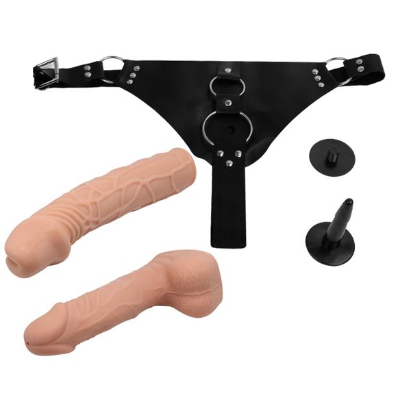 Strap-On Na Szelkach Z Dwoma Żylastymi Penisami zdjęcie 6