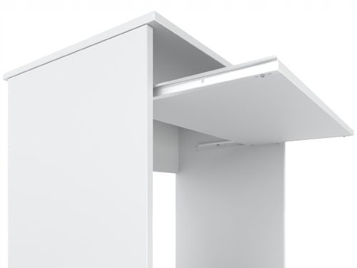 MAŁE BIURKO BIAŁE SZKOLNE 68 CM Z PÓŁKA NA KLAWIATURE KOMPUTEROWE na Arena.pl