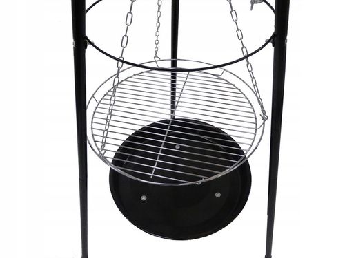 GRILL TRÓJNÓG NA OGNISKO OGRODOWY Z RUSZTEM DO PALENISK 60 CM WYSOKOŚĆ na Arena.pl