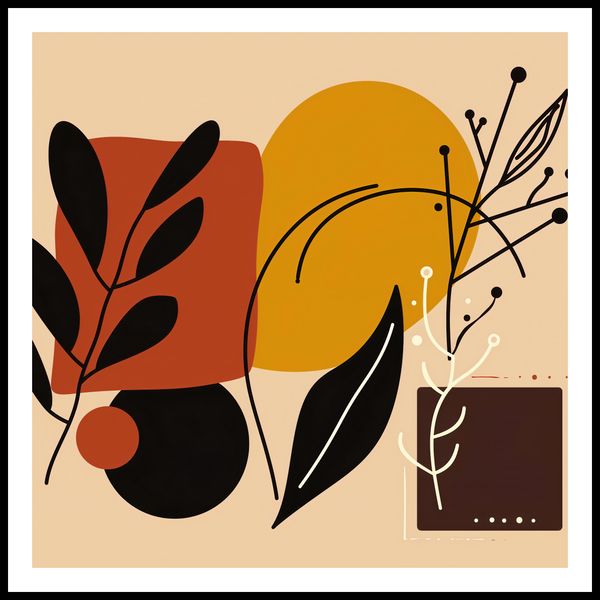 Plakat 100x100cm Ciepłe Kontury zdjęcie 3
