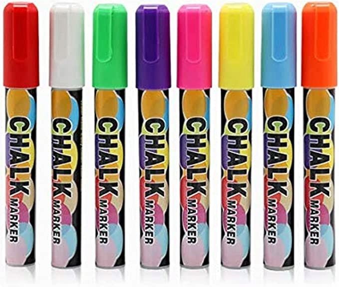 Markery kredowe do tablic szyb 8szt 6mm (C026) zdjęcie 8