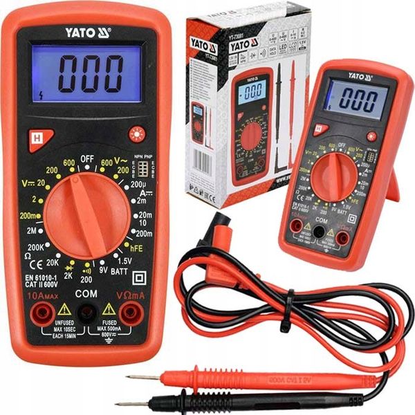 MIERNIK CYFROWY ELEKTRYCZNY MULTIMETR TEST BATERII LCD zdjęcie 1