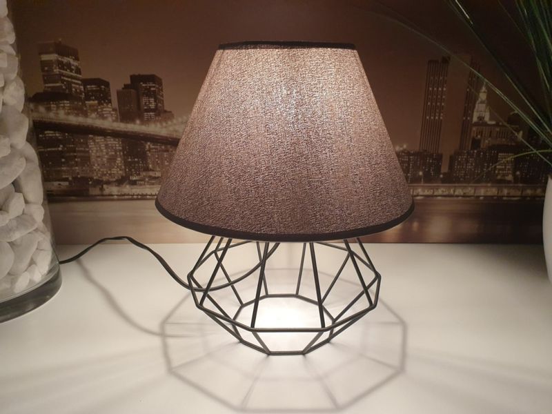 Lampka nocna 1xE27 PATI BLACK/GREY zdjęcie 3