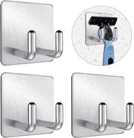 haczyki samoprzylepne ścienne stal nierdzewna 3szt