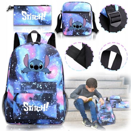 STICH PLECAK SZKOLNY ZESTAW PIÓRNIK TORBA 3W1 Lilo i Stitch, Wielokolorowy na Arena.pl