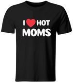 KOSZULKA Z NADRUKIEM I LOVE HOT MOMS, ROZ. M