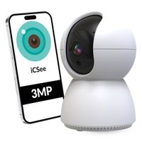 OBROTOWA KAMERA WIFI 3MP IP ULTRA HD AUDIO NIANIA ELEKTRONICZNA ICSEE SMART