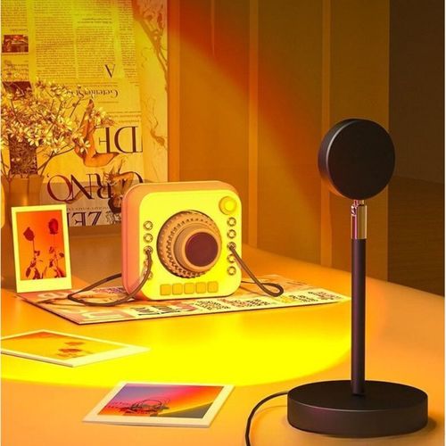 LAMPKA PROJEKTOR LED ZACHÓD SŁOŃCA 16 KOLORÓW LAMPA NOC PREZENT WALENTYNKI na Arena.pl