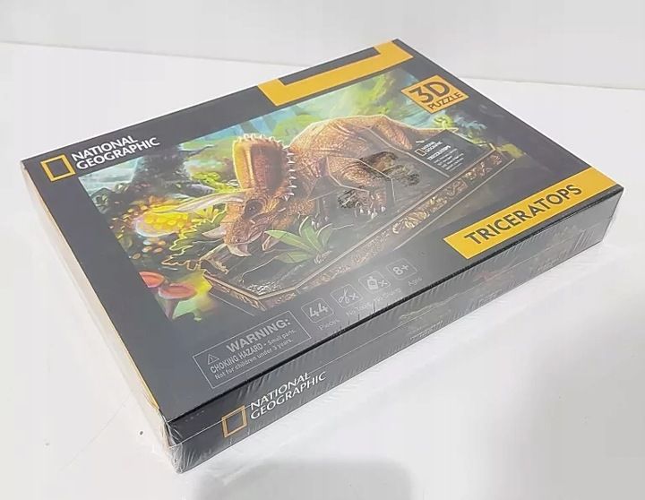 Puzzle 3D National Geographic Triceratops - Cubic Fun zdjęcie 10