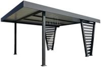 Carport V PREMIUM 4x5m - Wypełnienie panelami - Wiata samochodowa TS1262