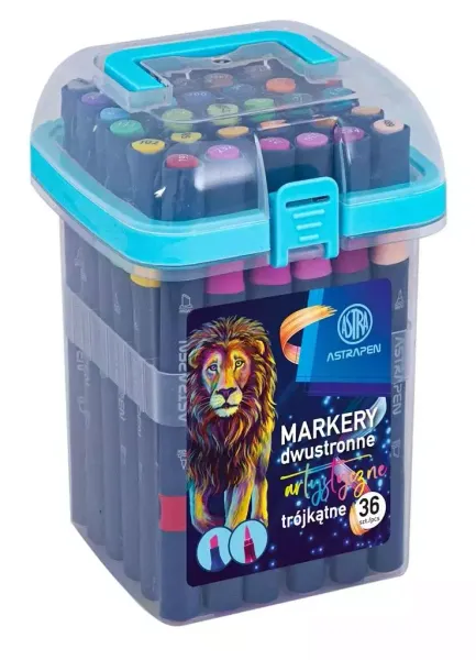 Markery trójkątne dwustronne 36 kol ASTRA zdjęcie 1