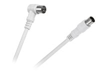 KABEL TV - VIDEO KĄTOWO - PROSTY BIAŁY 5M ANTENOWY TELEWIZYJNY