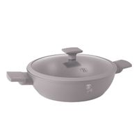BH-8098 - Płaski garnek tytanowy 28 cm Berlinger Haus Taupe Collection
