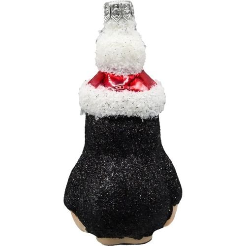 Bombka choinkowa ręcznie malowana - Krecik w czapce Mikołaja na Arena.pl