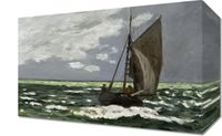 Obraz 30x20cm Seascape, Storm, Monet Vintage do Salonu