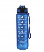 BUTELKA NA WODĘ BIDON SPORTOWY Z MIARKĄ Z PODZIAŁKĄ NA SIŁOWNIE FITNESS 1L