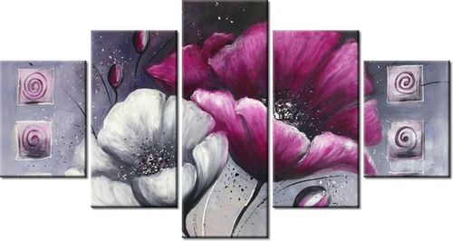 80CM 150CM OBRAZ 5 ELEM MALOWANE MAKI ŚCIENNY na Arena.pl